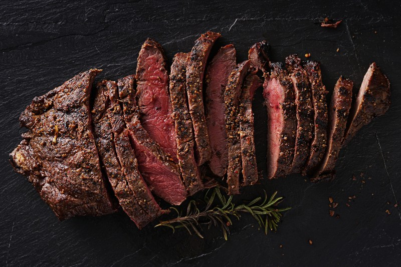 flat iron steak grilled
