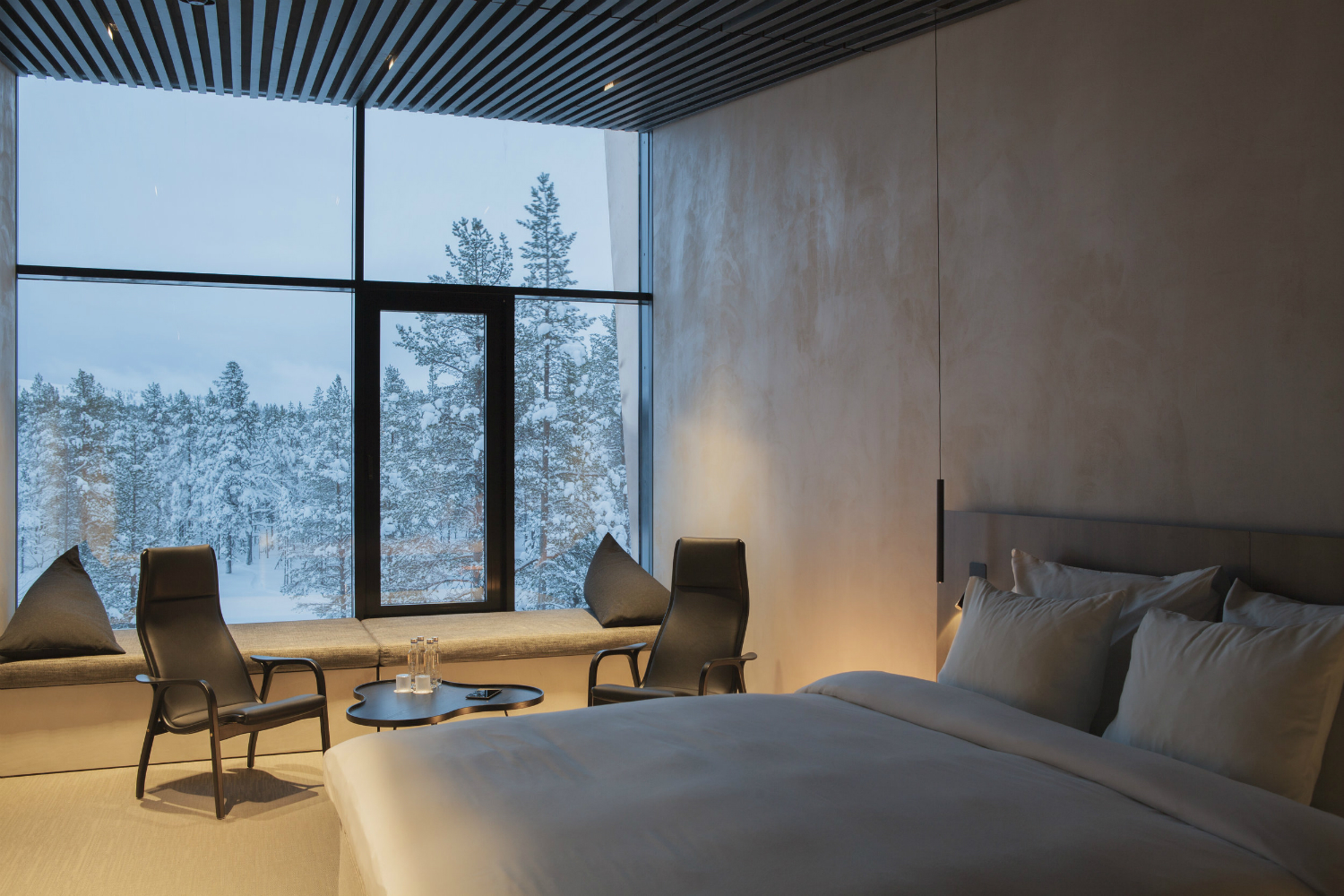 architecture javri lodge hotel finland bedroom interior 2