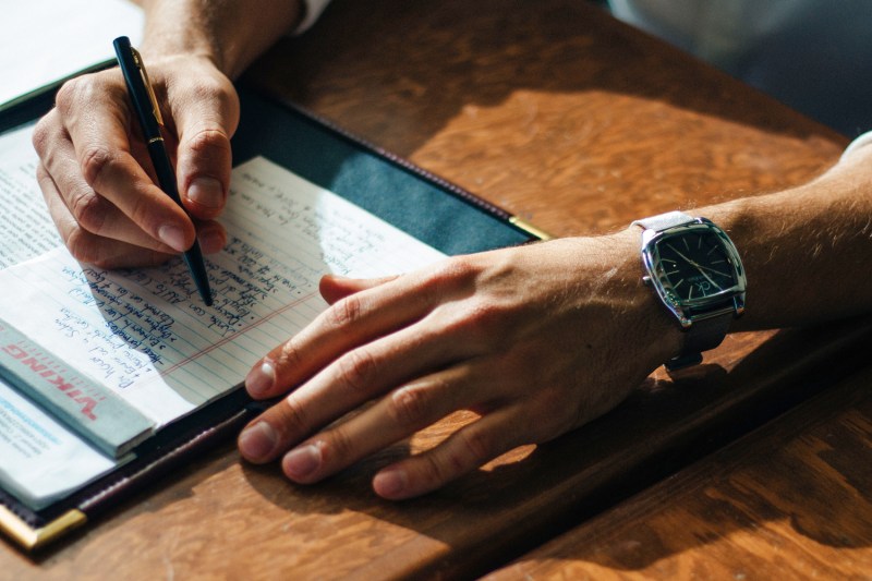 Writing in a journal