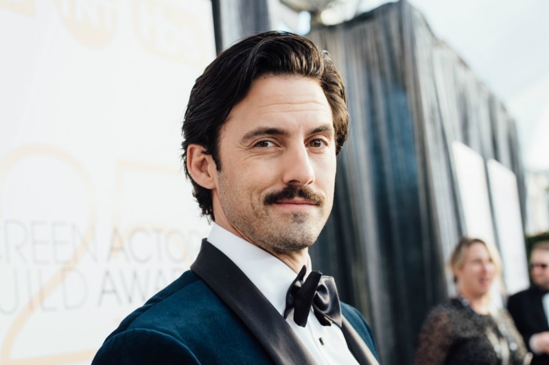 Milo Ventimiglia sporting a mustache.