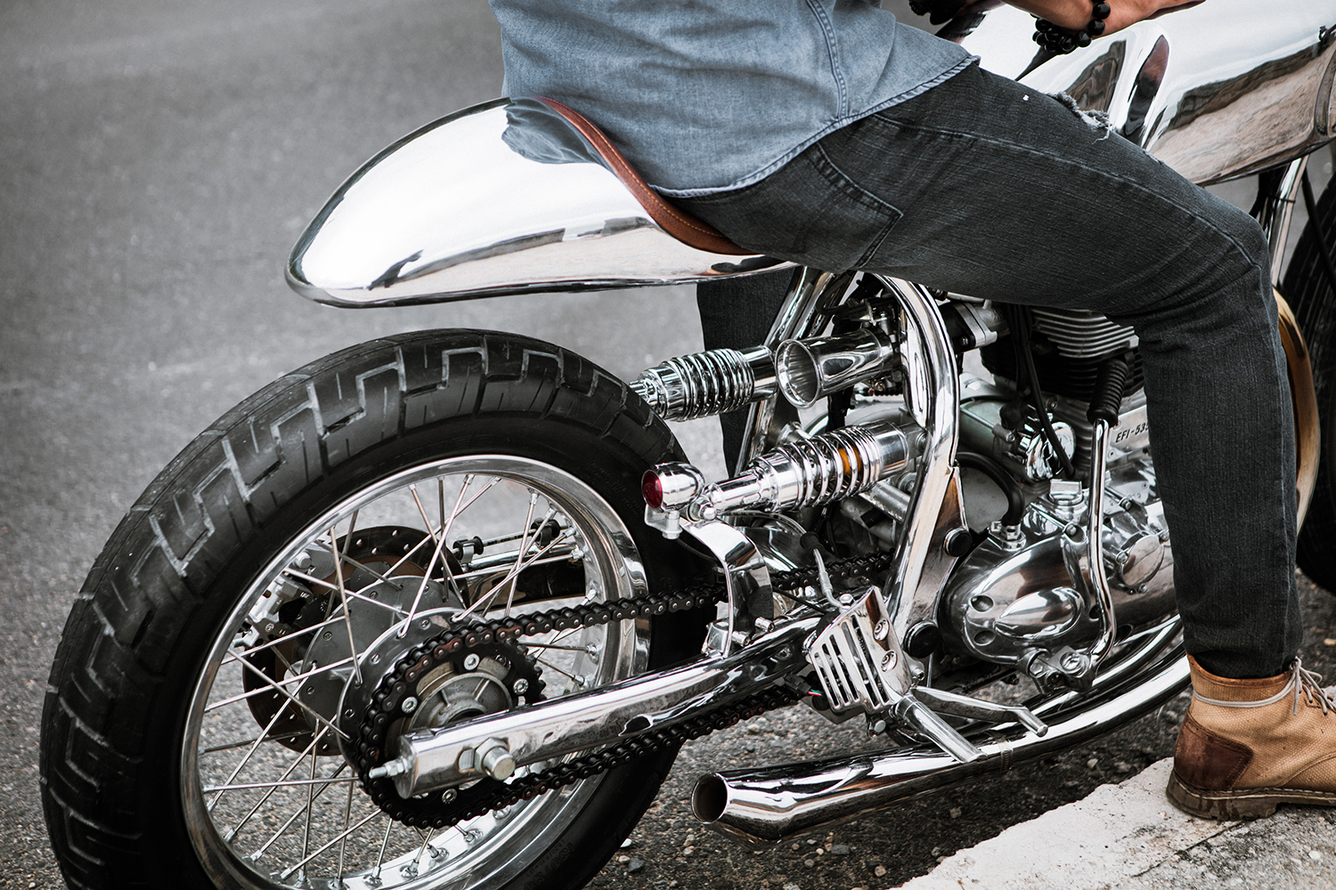 bandit9 arthur merlin royal enfield motorcycle od rear person