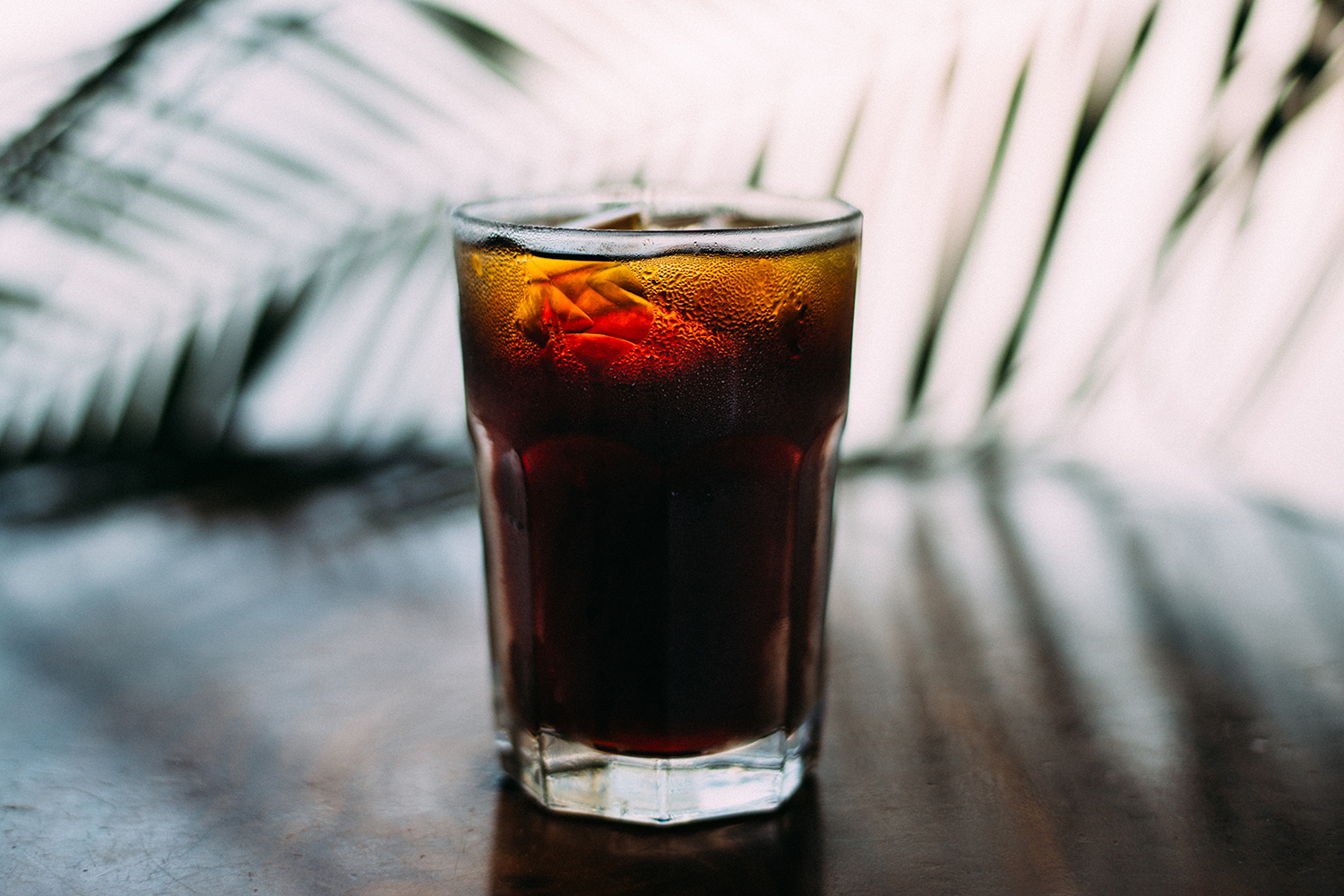 iced coffee glass