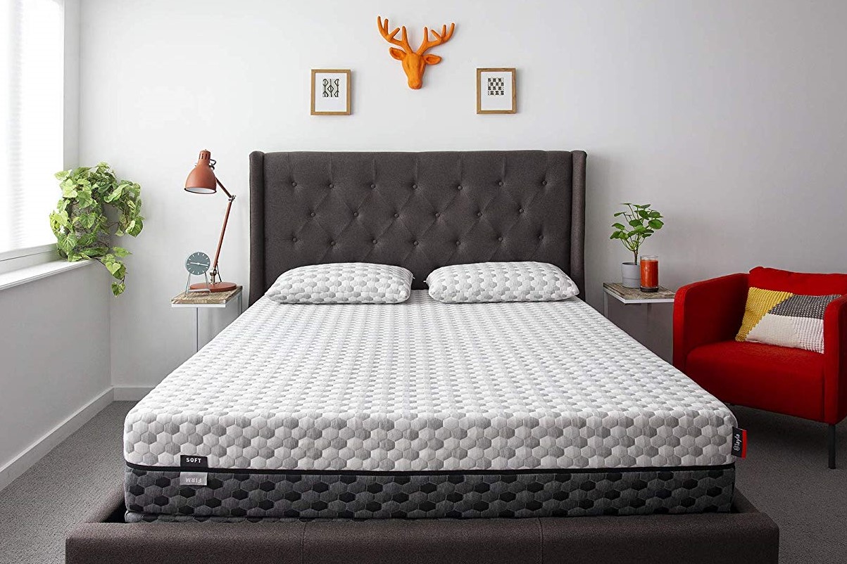 The Layla memory foam mattress in a bedroom.