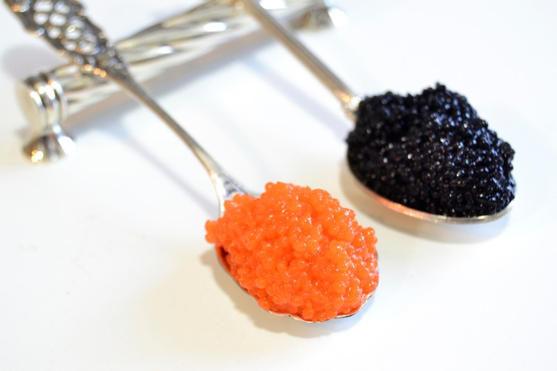 roe caviar spoons