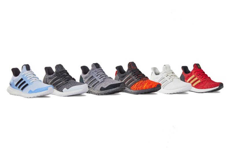 adidas game of thrones ultraboost shoes lineup white bkgd