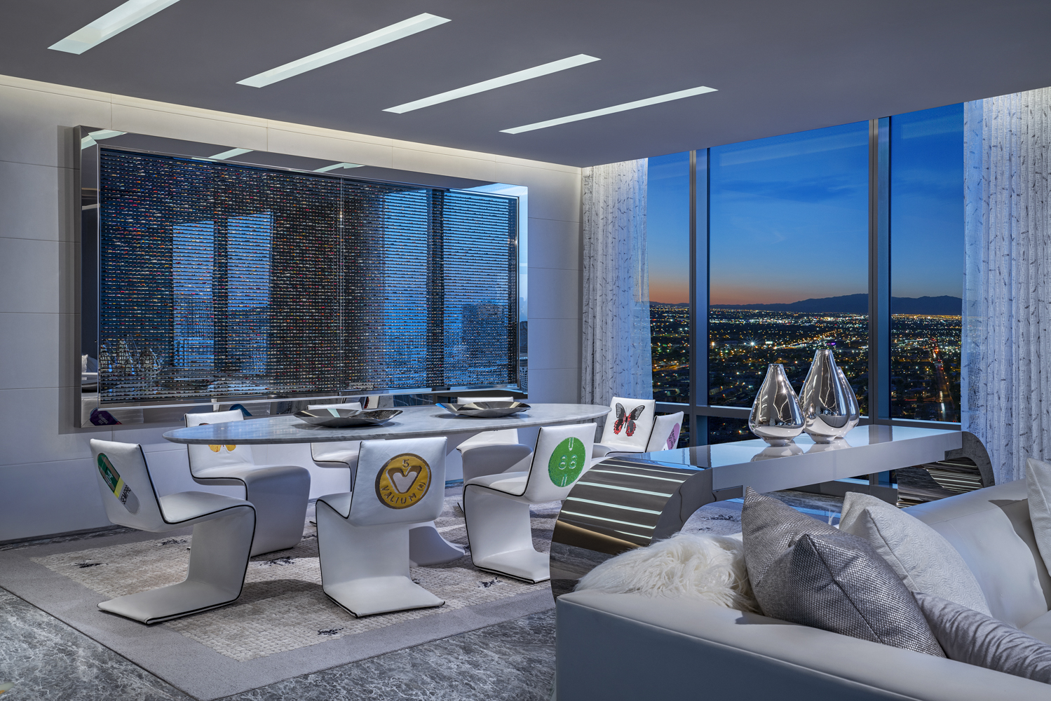 this 100000 a night vegas hotel suite is the worlds most expensive empathy designed by damien hirst dining room