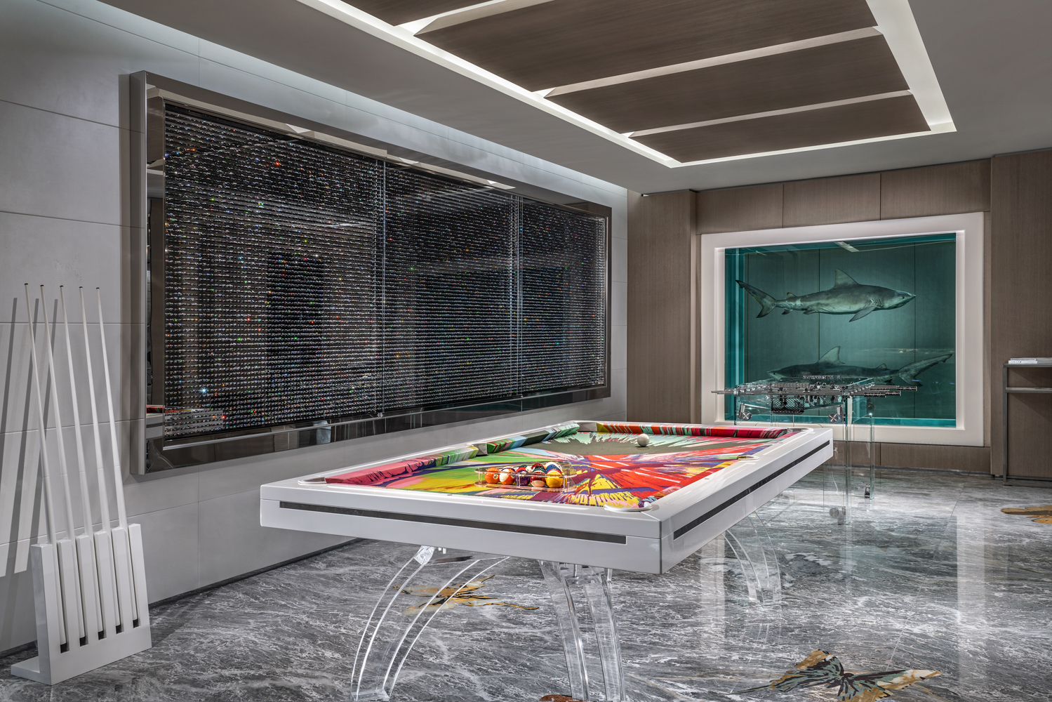 this 100000 a night vegas hotel suite is the worlds most expensive empathy designed by damien hirst game room