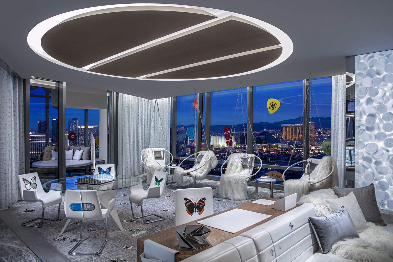 this 100000 a night vegas hotel suite is the worlds most expensive empathy designed by damien hirst living room  1