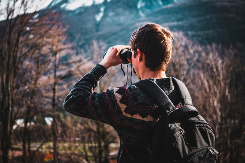 binoculars mountain hiking backpack