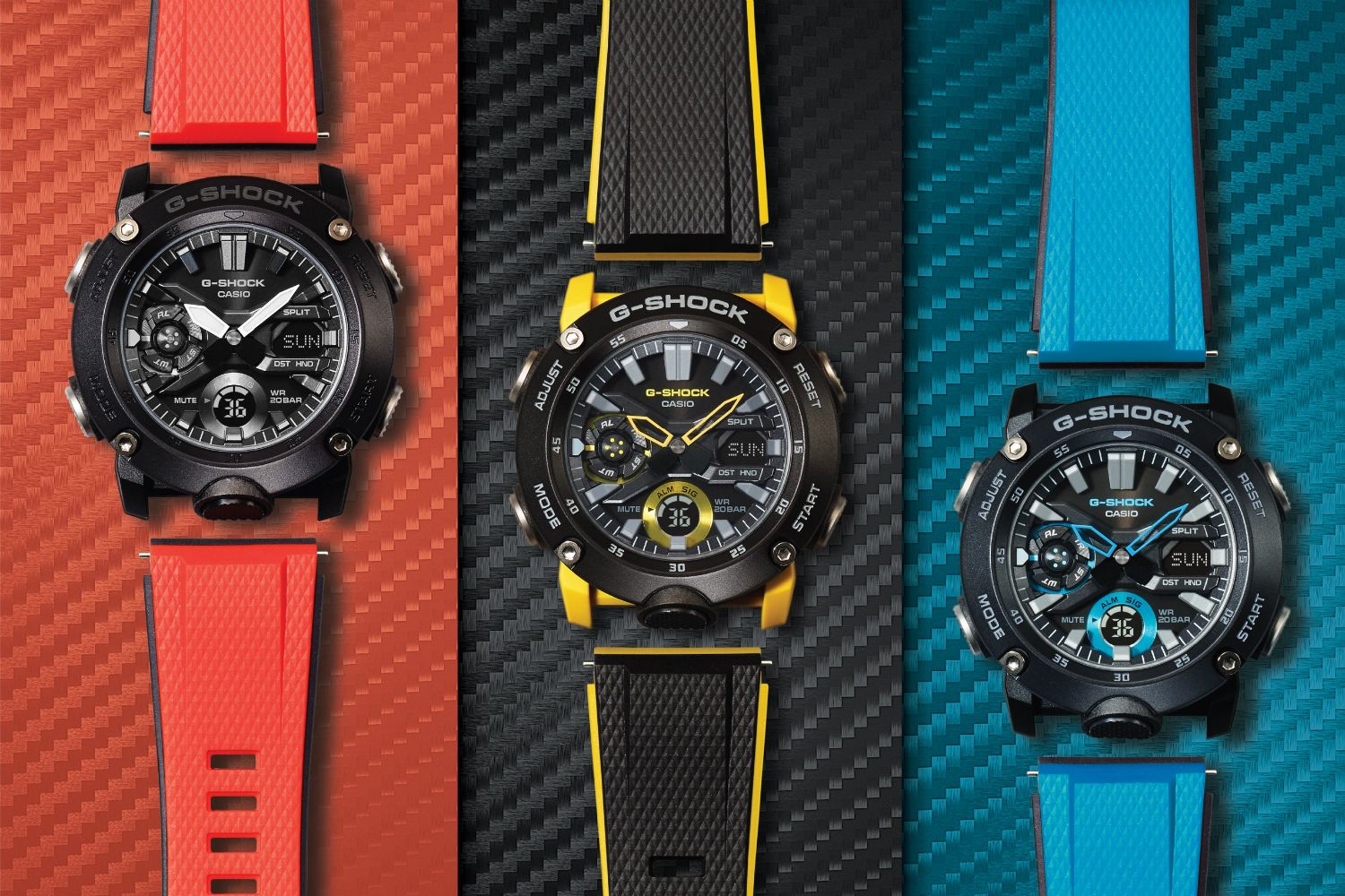 G Shock Carbon Series watches.