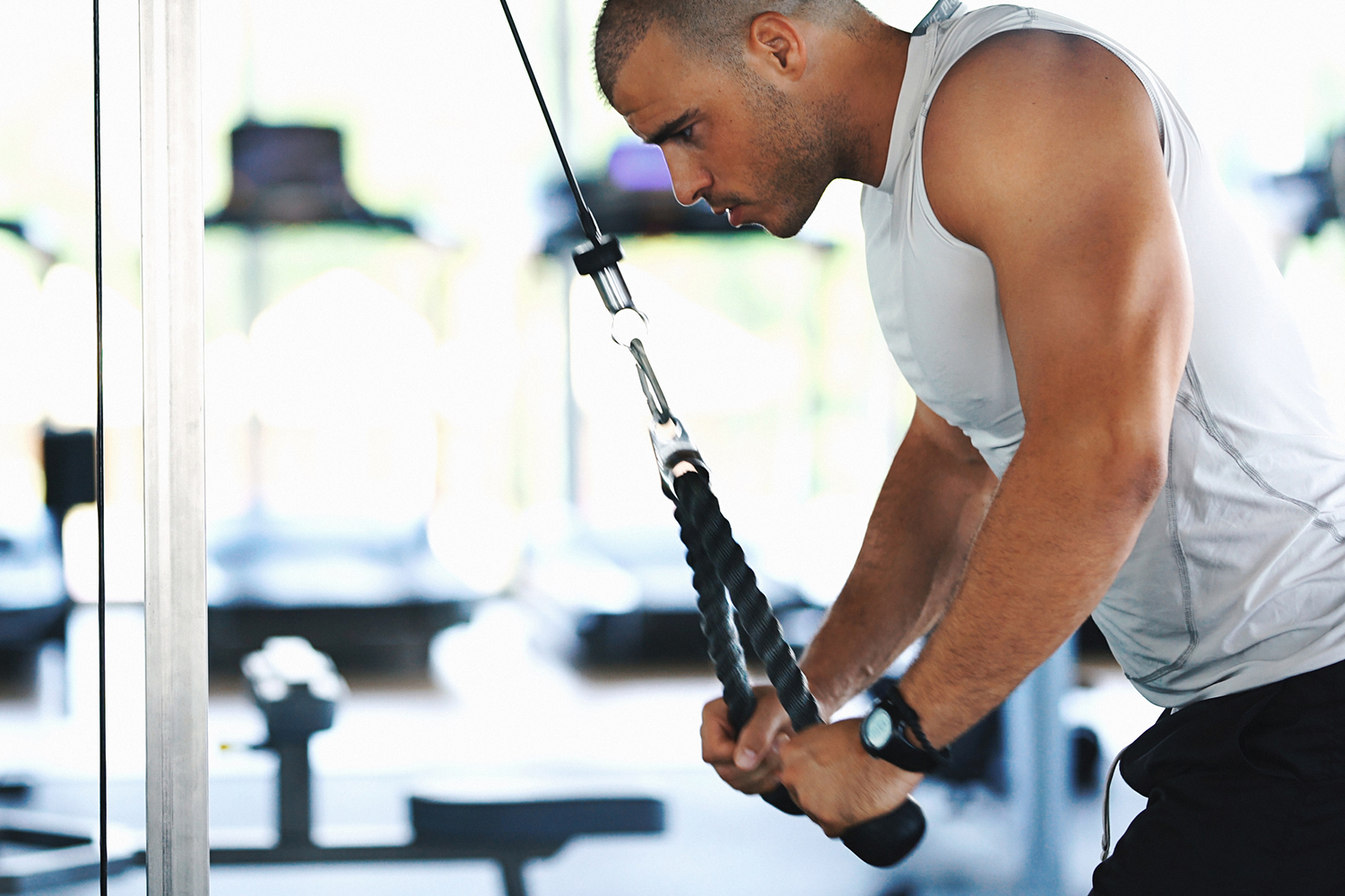 Back exercises hotsell gym cable