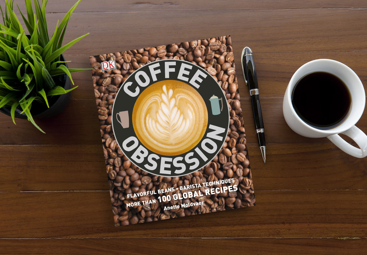 Coffee Obsession by Anette Moldvaer on a wooden table.