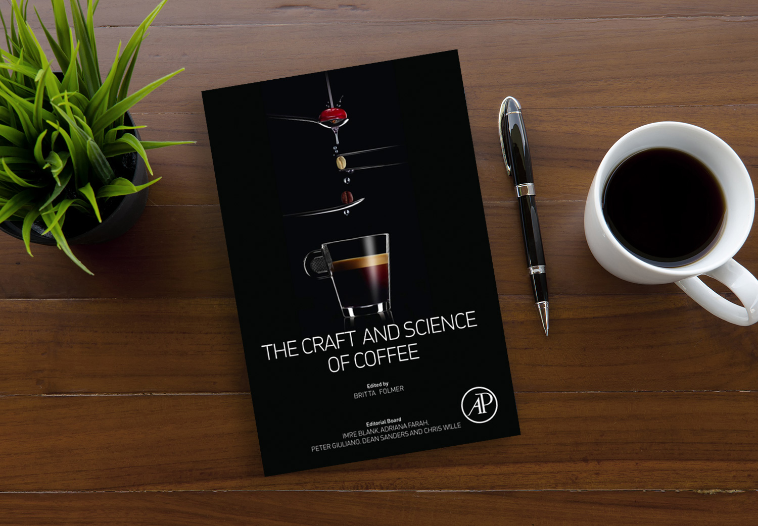 The Craft and Science of Coffee by Britta Folmer on a wooden table.