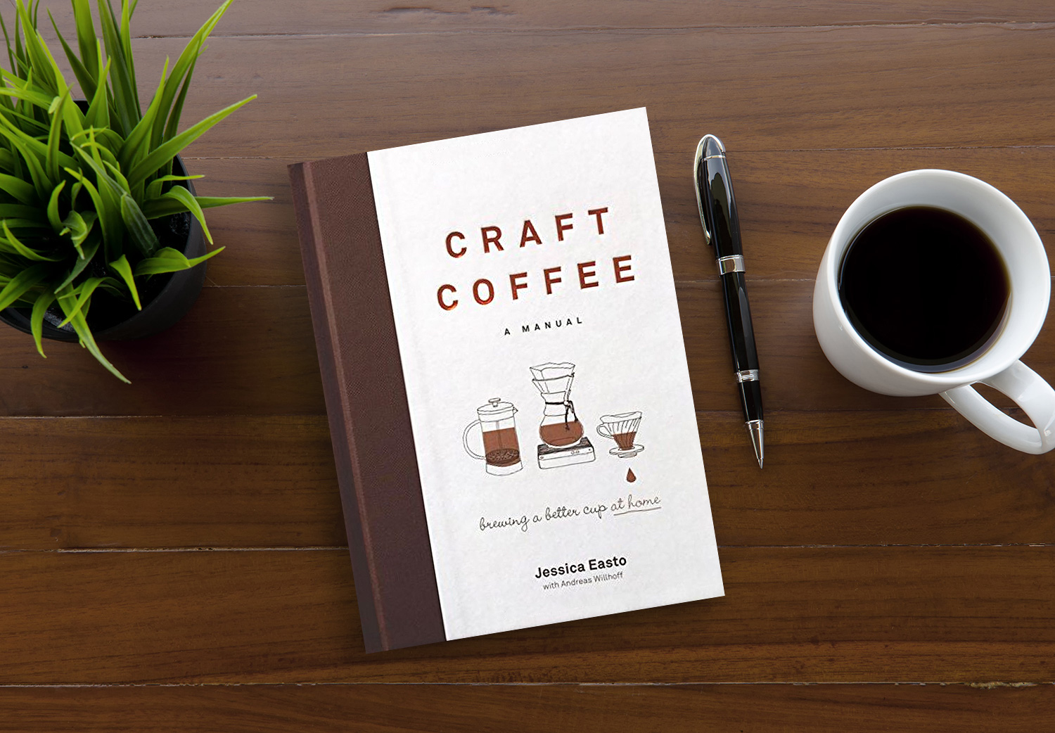 Craft Coffee: A Manual by Jessica Easto on a wooden table.