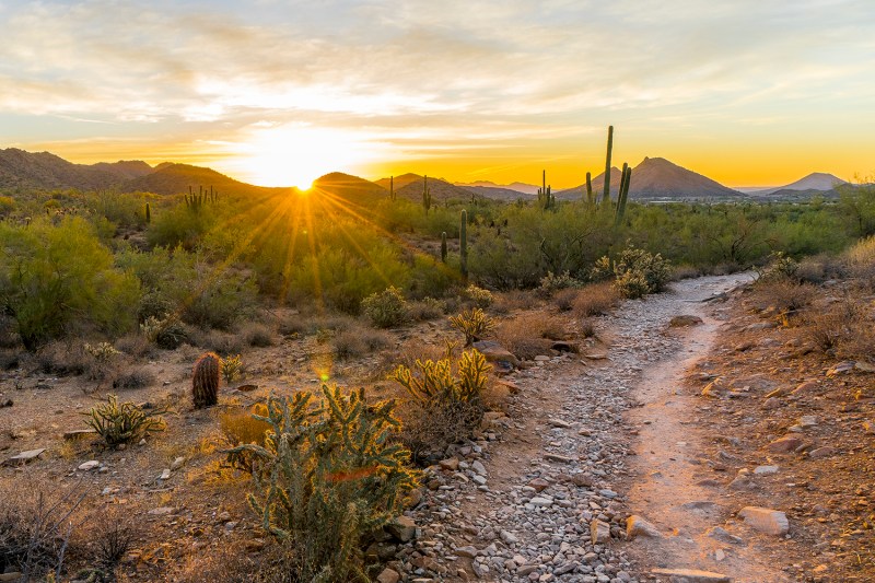 Scottsdale Arizona sunset hiking