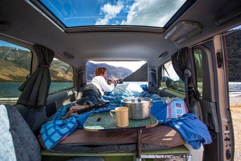 A glimpse into van life.