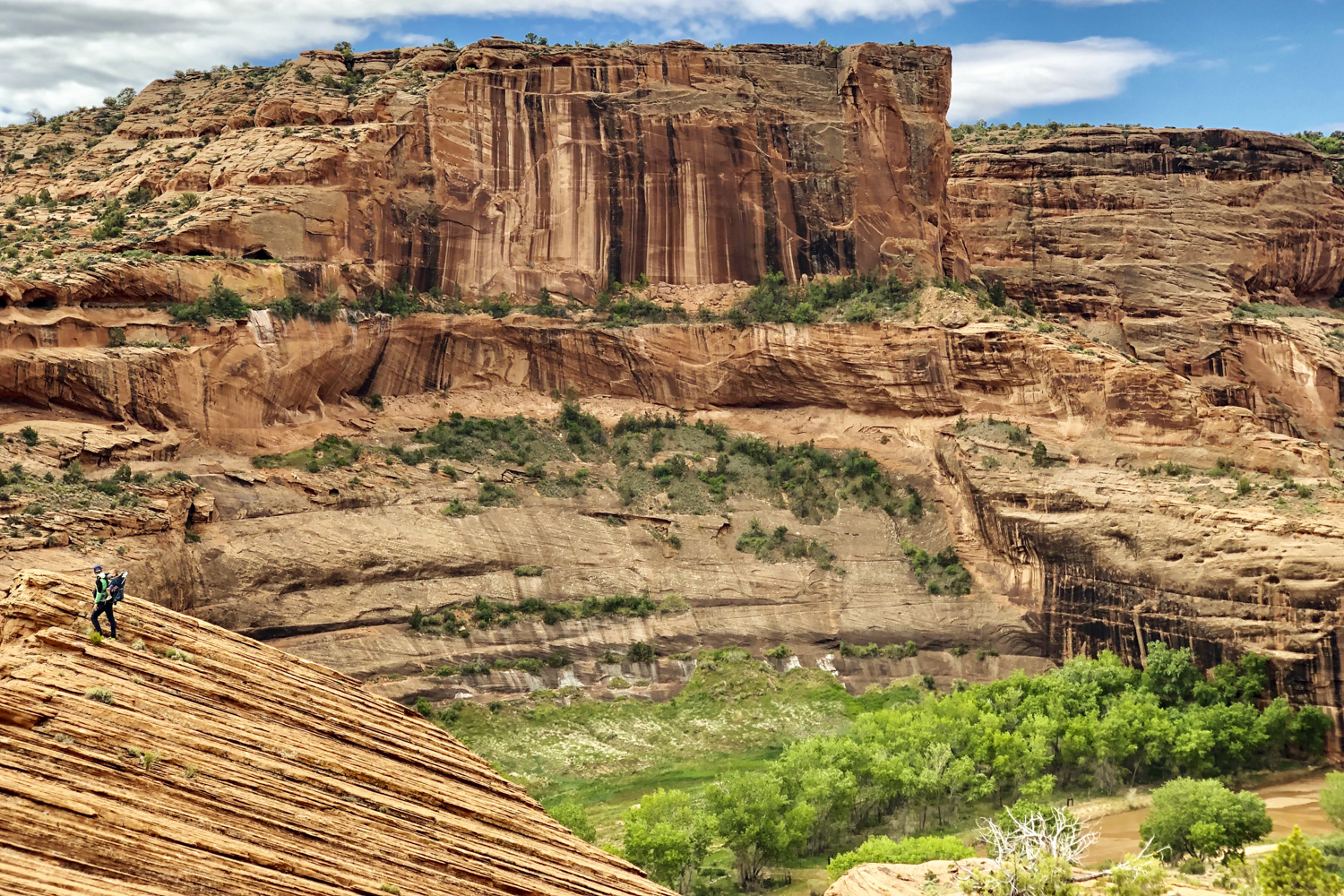 arizona canyon de chelly hike navajo rei adventures  edit 38 hicking out on bare trail