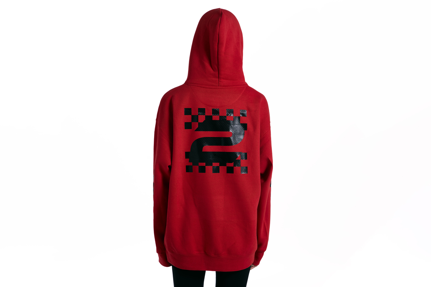 idris elba debuts new 2hr set fashion line inspired by dj culture chequered print hoodie back red