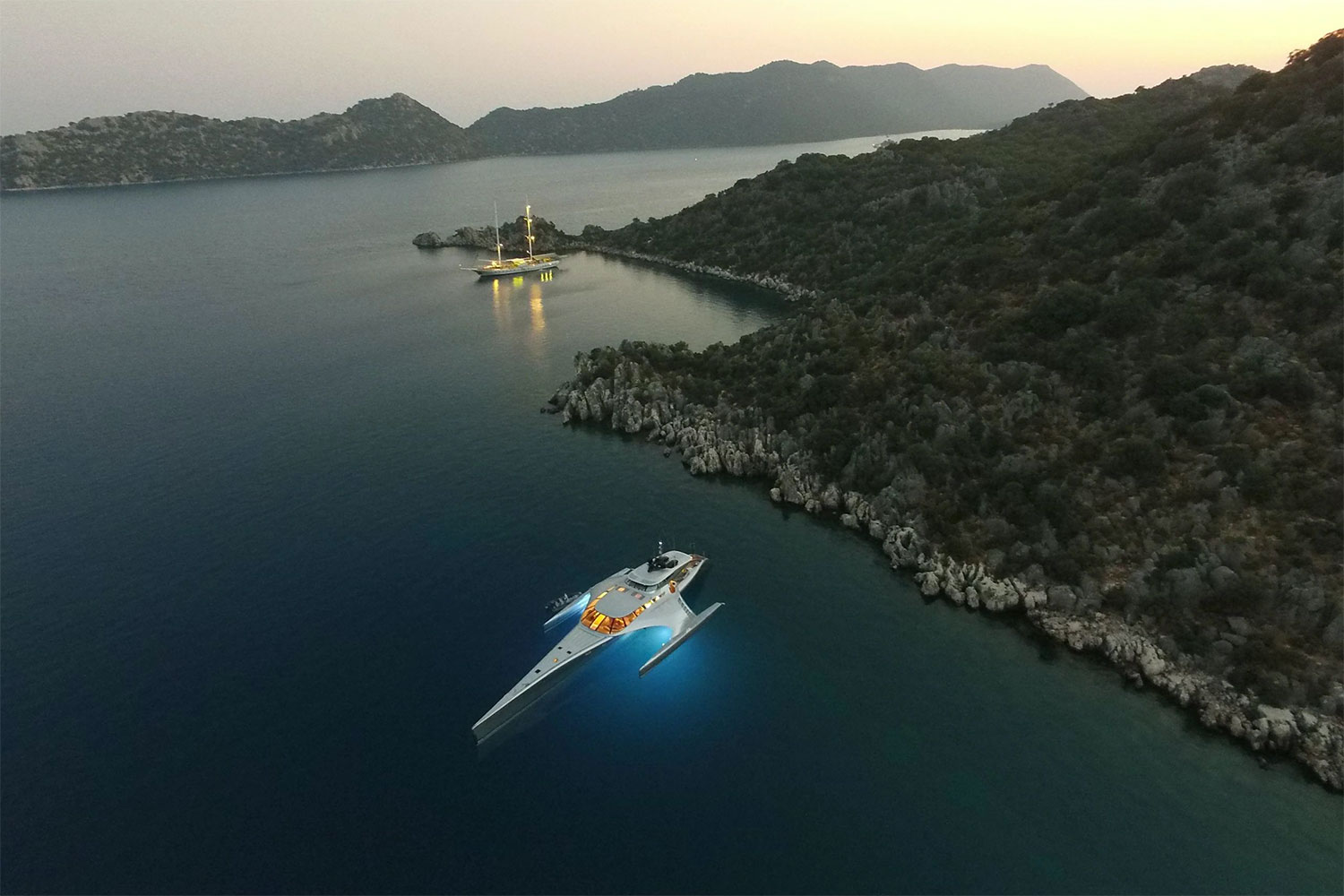 adastra trimaran luxury adventure yacht 3