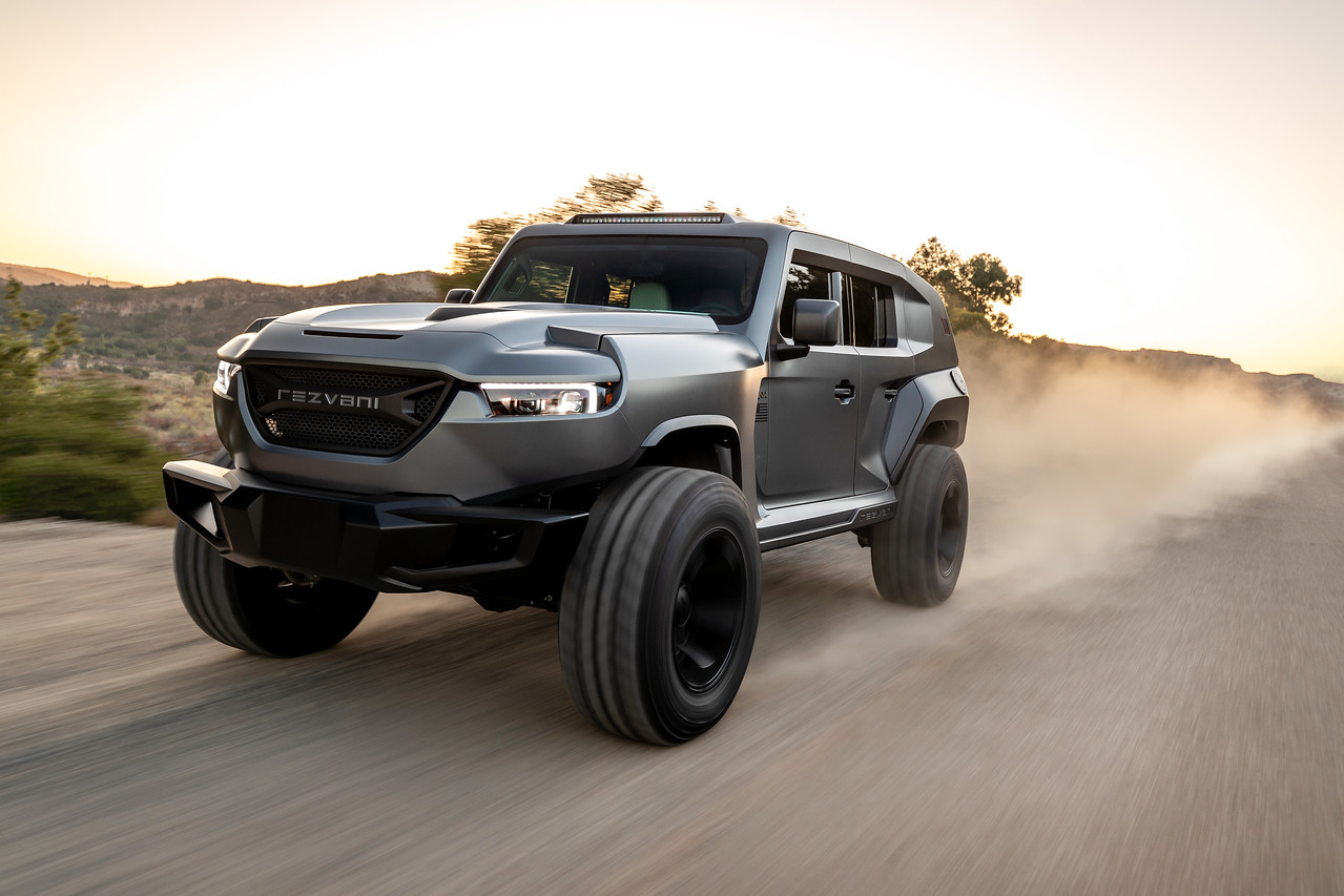 rezvani tank x driving photo