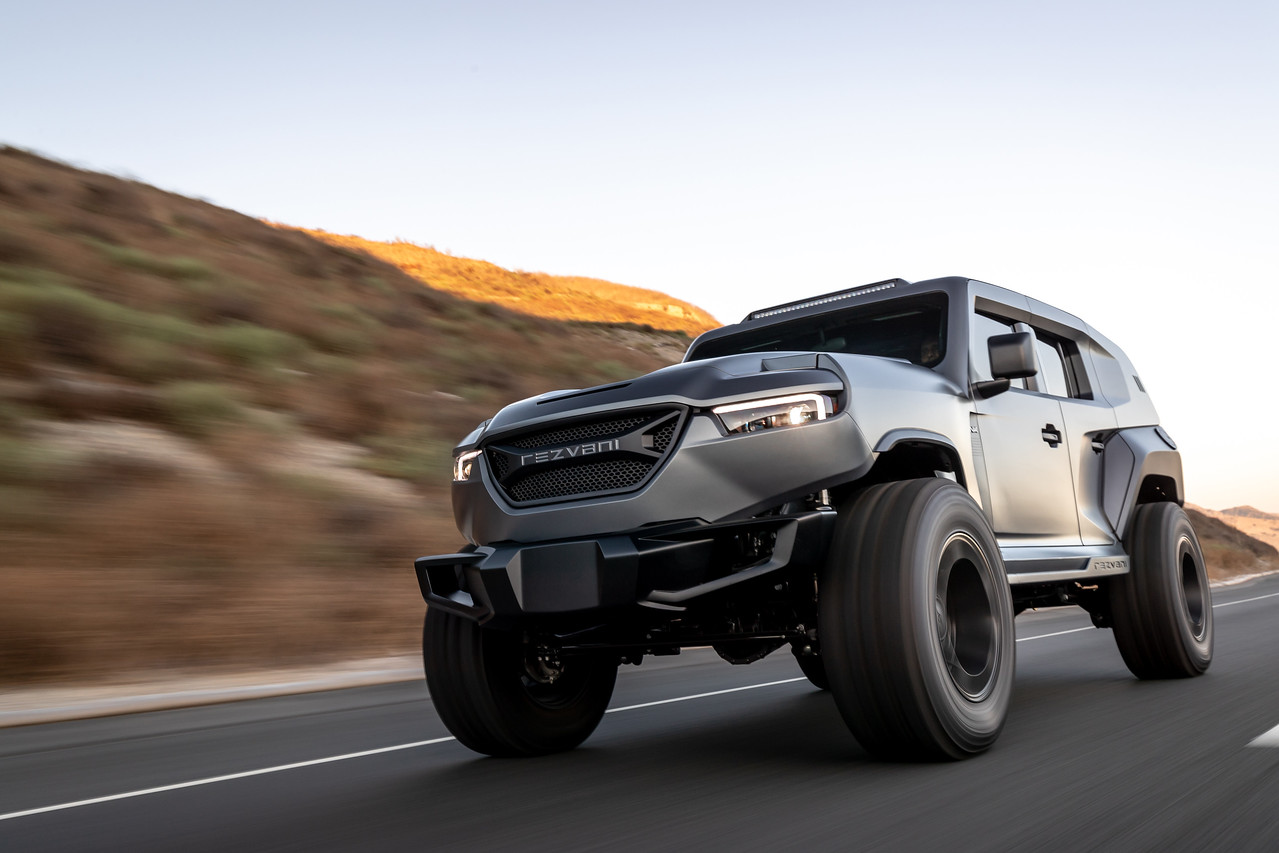 rezvani tank x road driving