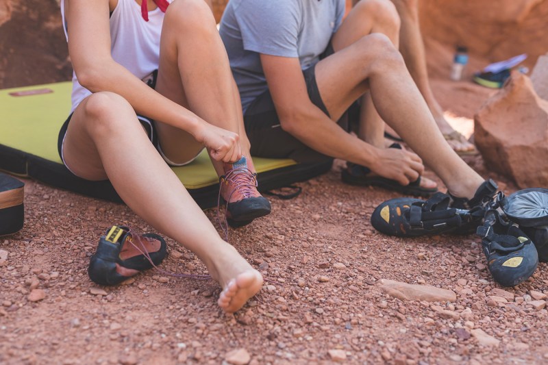 Bouldering outdoors climbing essentials