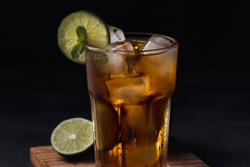 Dark spice rum cocktail drink