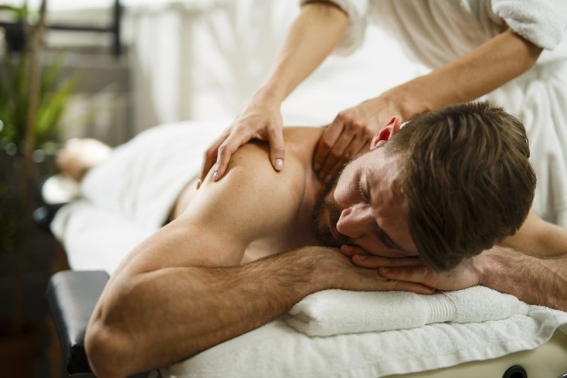 Man getting full body massage
