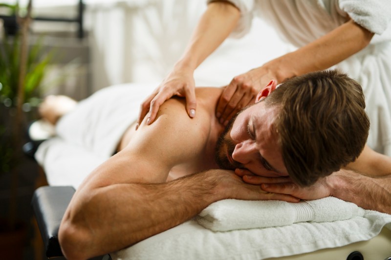 Man getting full body massage