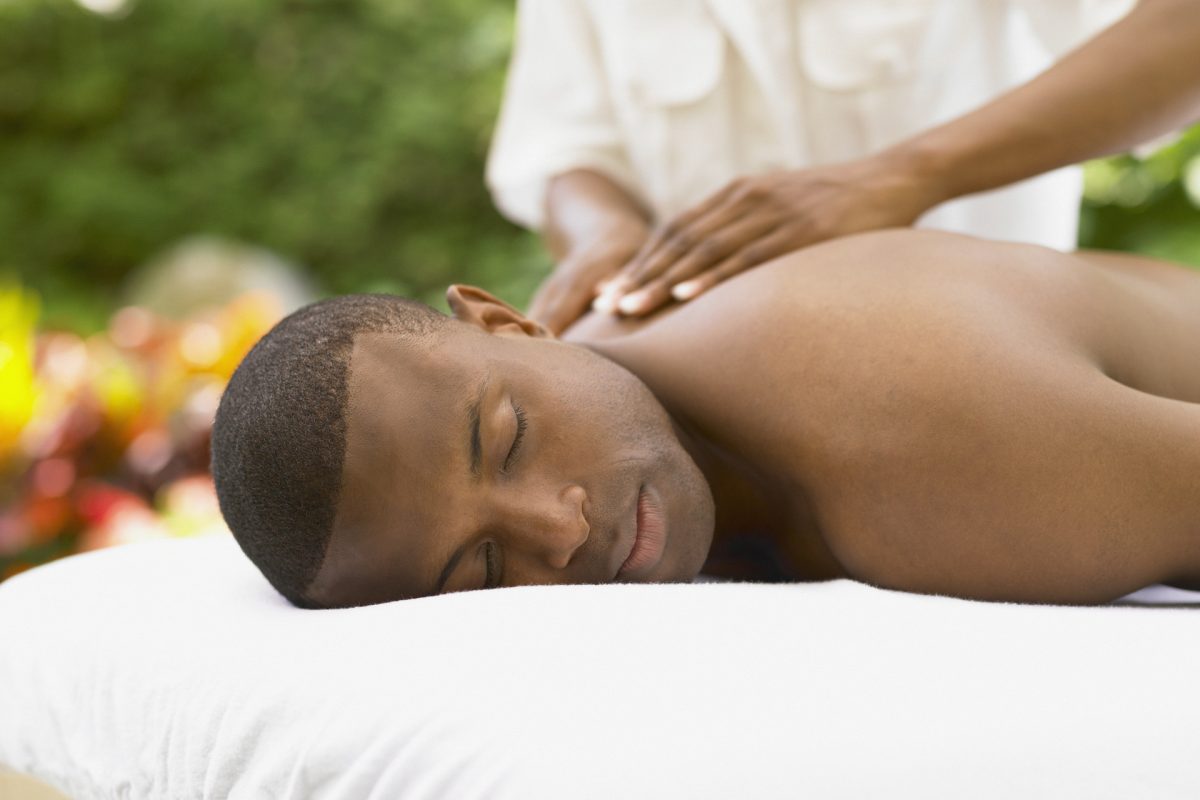 A man getting a massage