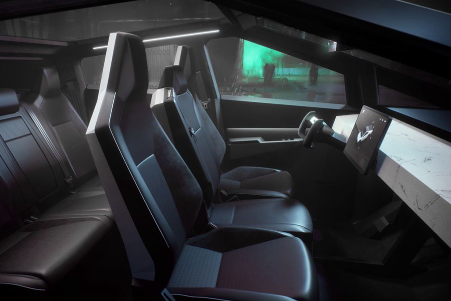 tesla cybertruck interior