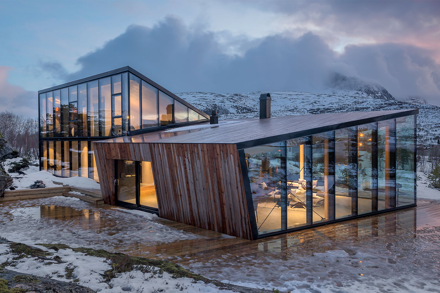 efjord cabin glass house norway snorre stinessen architecture 3