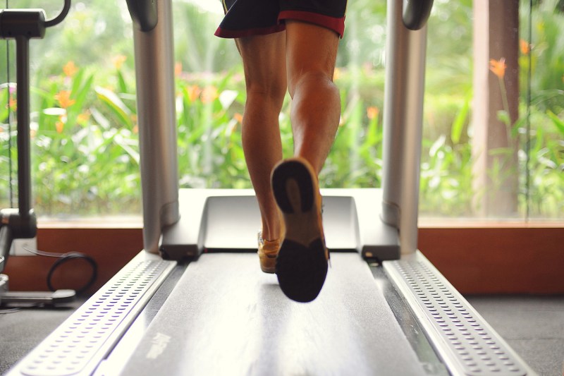 man treadmill running shoes
