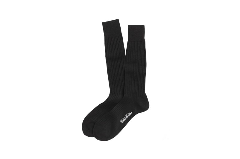 A pair of black Brooks Brothers Egyptian Cotton Socks.