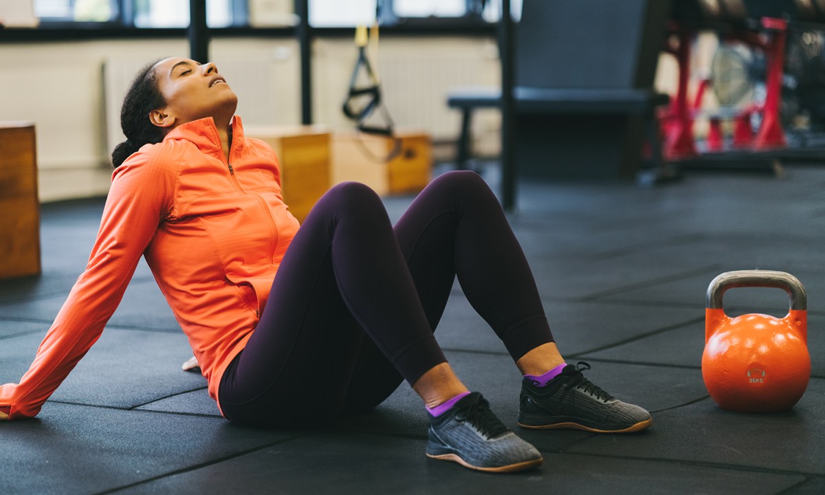 resolutions woman tired gym working out