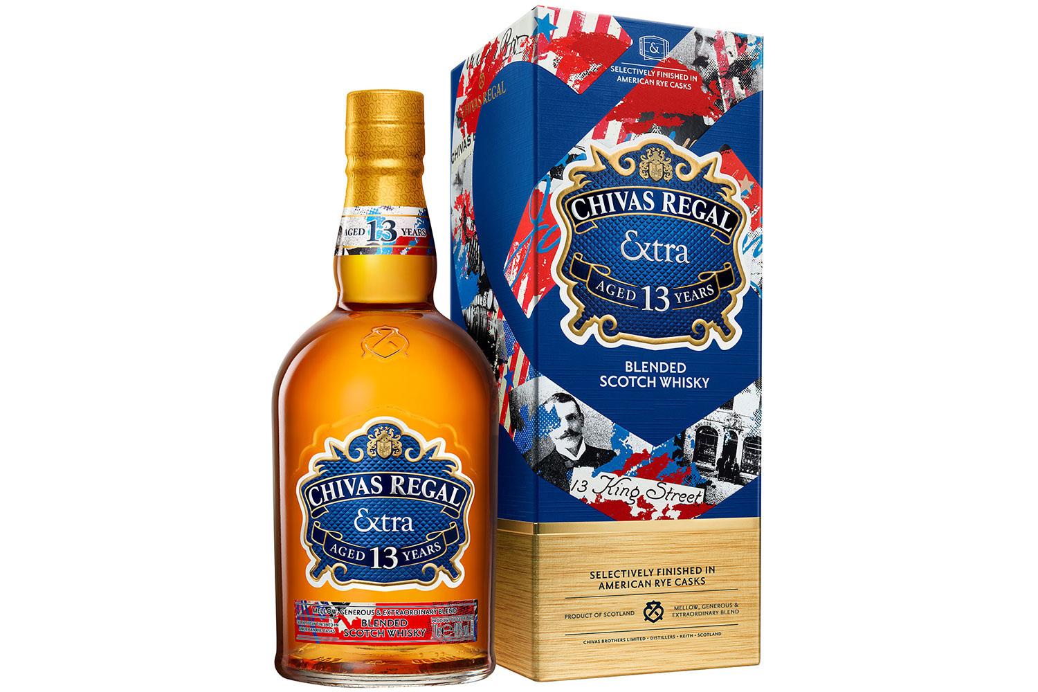 chivas extra 13 collection rye packshot bottle and box 70cl