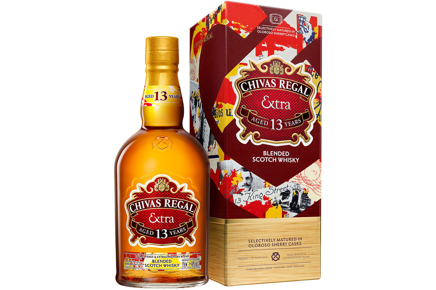 chivas extra 13 collection sherry packshot bottle and box 70cl