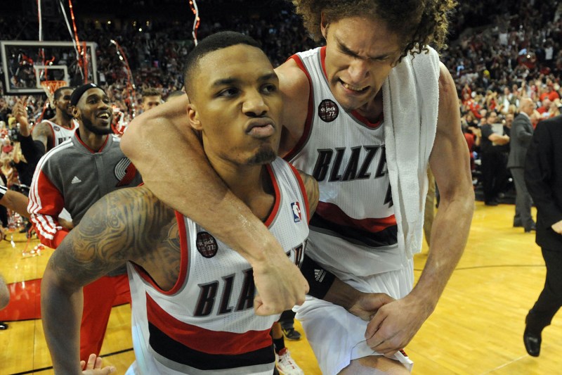 Damian Lillard Buzzer Beater Robin Lopez Western Conference Quarterfinals Houston Rockets 2014 NBA Playoffs