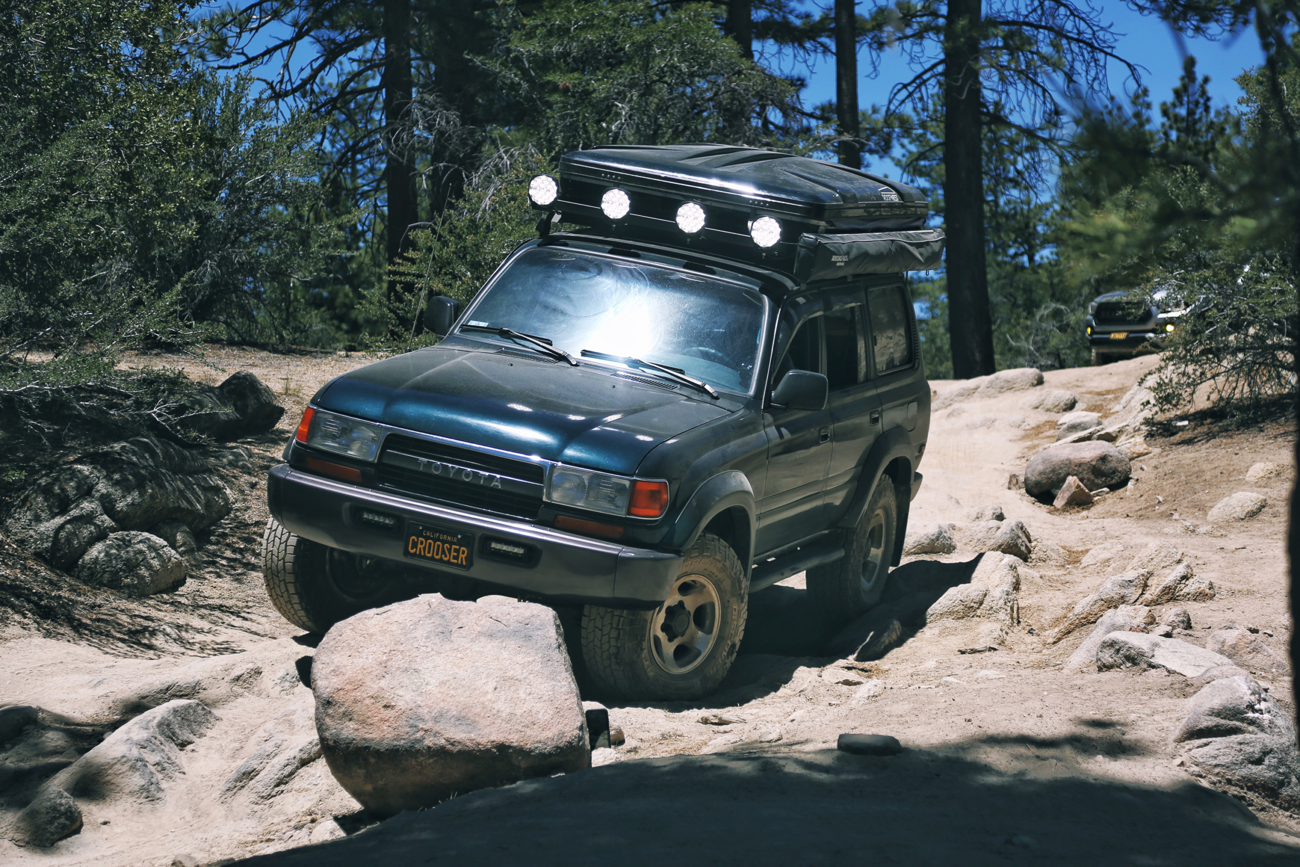 Lightforce LED Driving Lights + White Knuckle Off-Road Sliders 