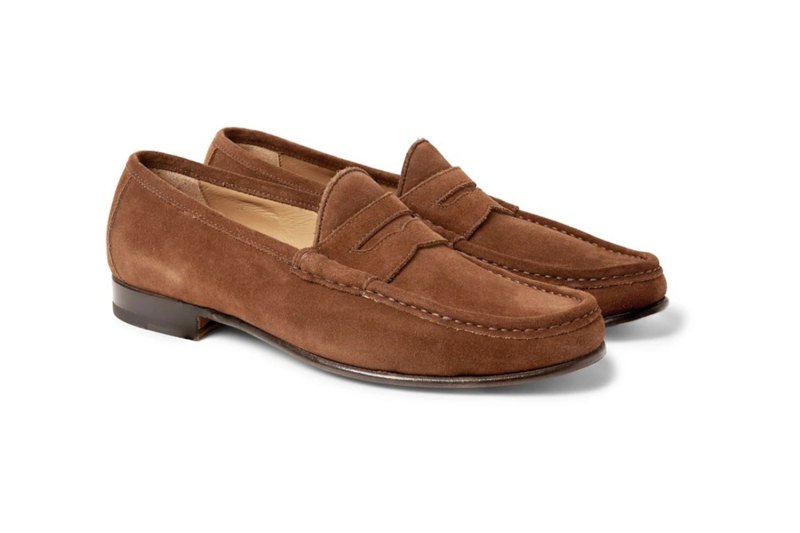 Yuketen Suede Penny Loafers