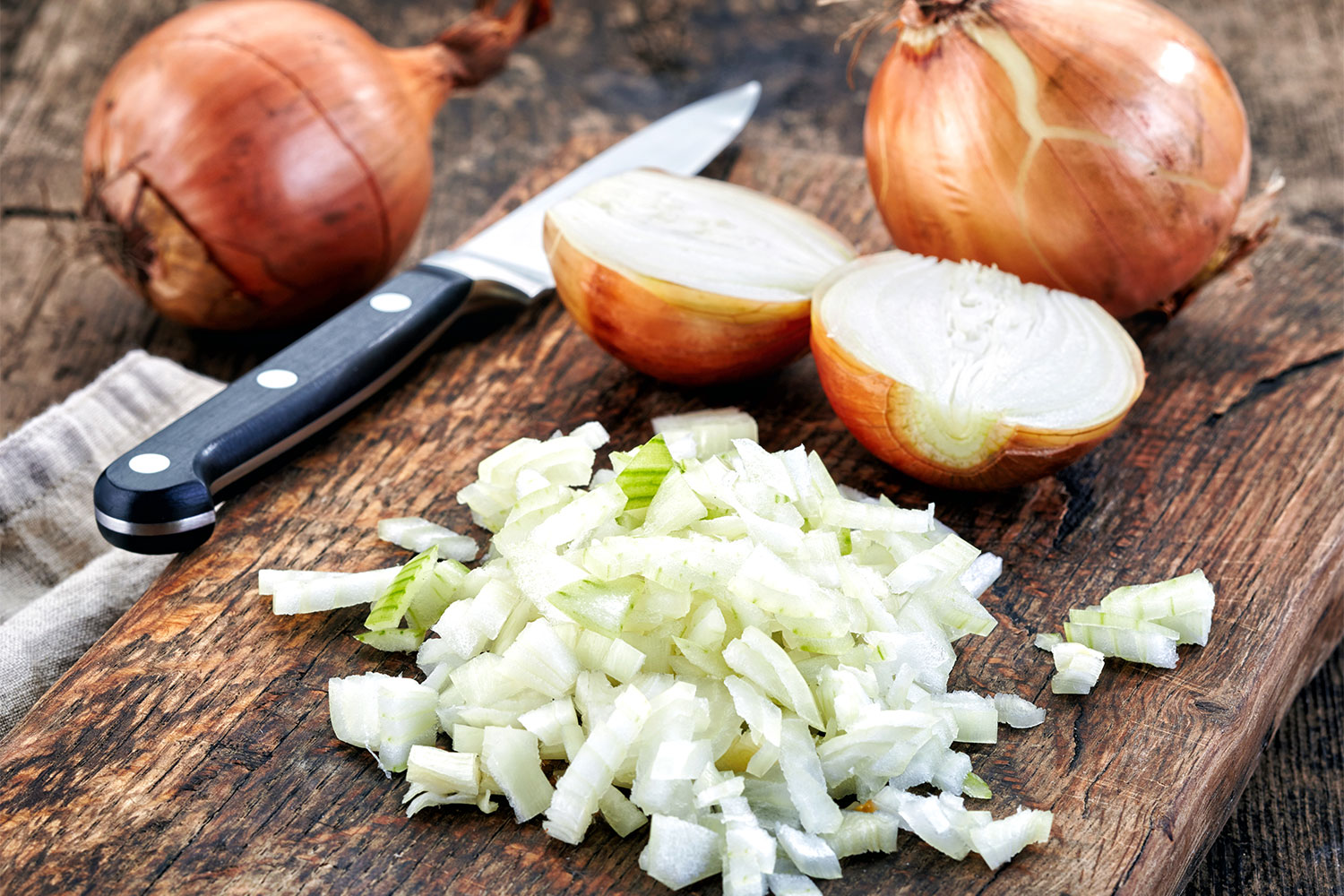 Chopped white onion.