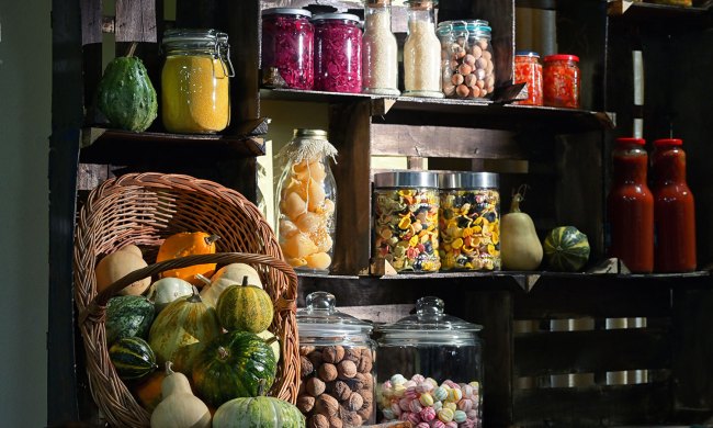 Pantry full of jarred food