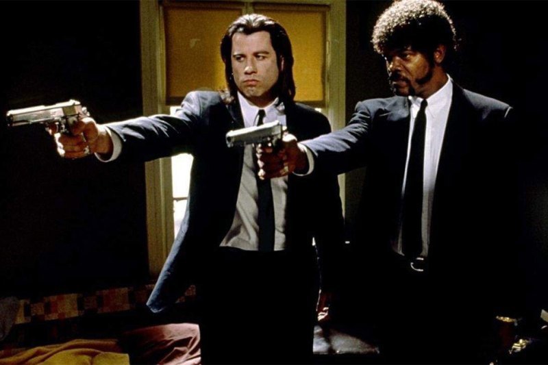 Scene from Pulp Fiction, John Travolta and Samuel L. Jackson