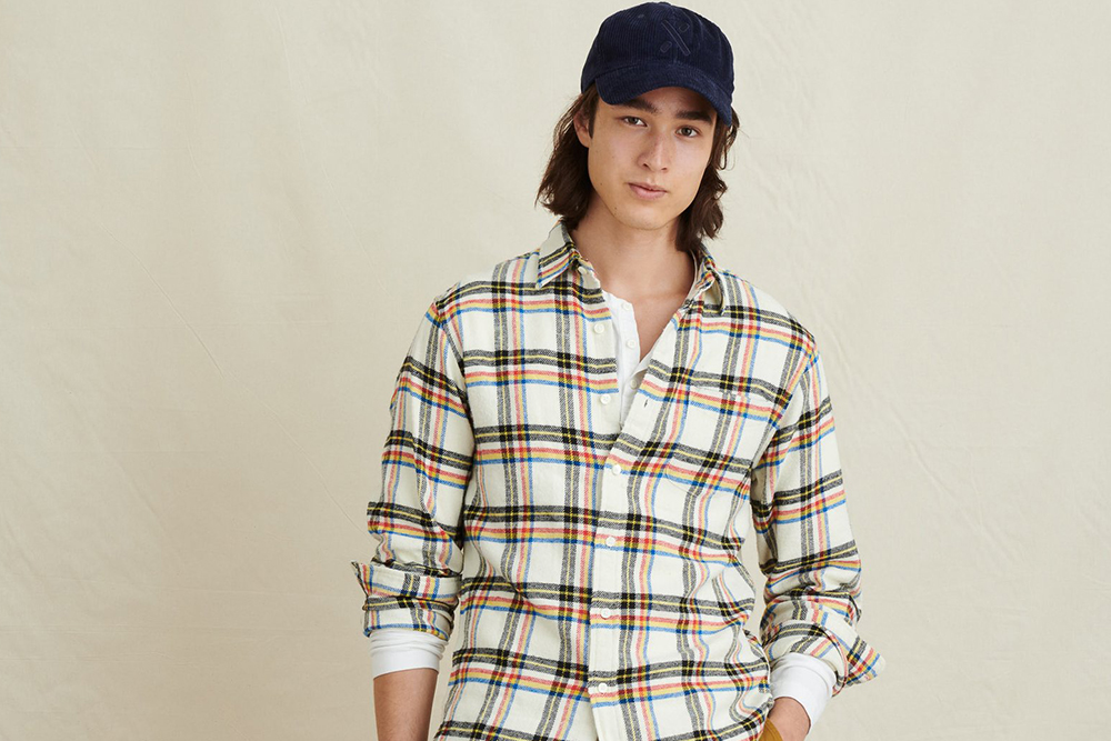 Slim Fit Flannel Casual Male Stripe Famous Brand Designer Shirt