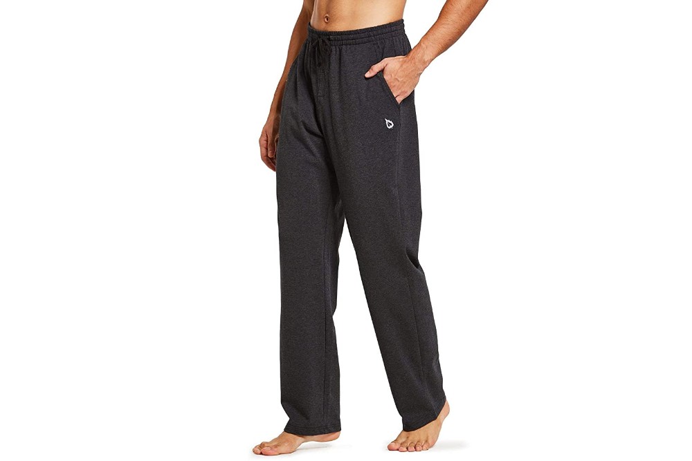  Mens Sweatpants Open Bottom