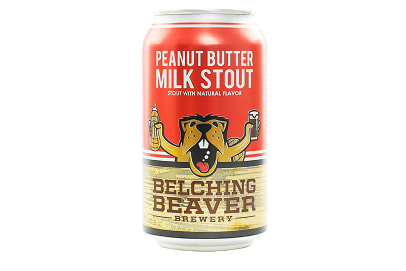 Belching Beaver Peanut Butter Stout can shot.