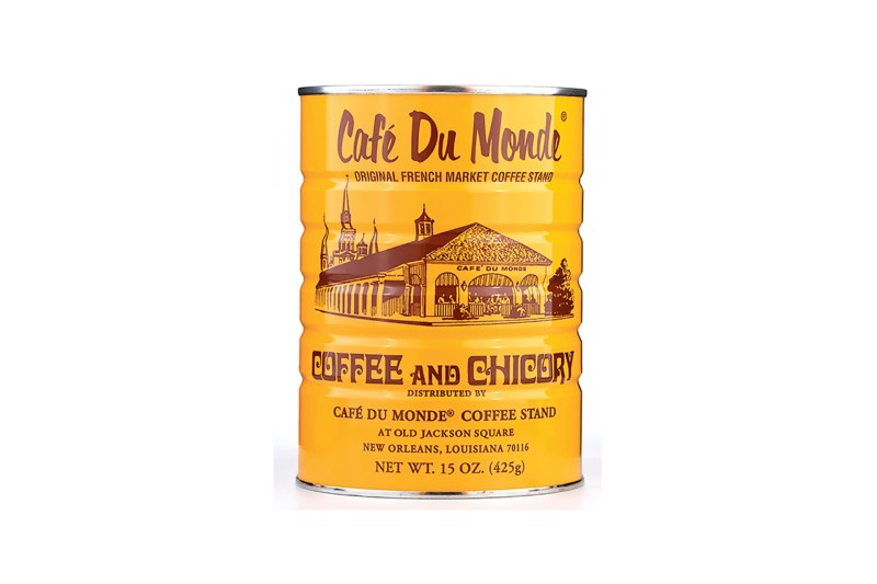 A can of Cafe du Monde Chicory coffee.