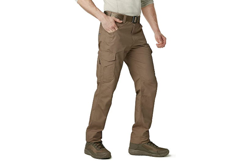 CQR cargo pants in brown.