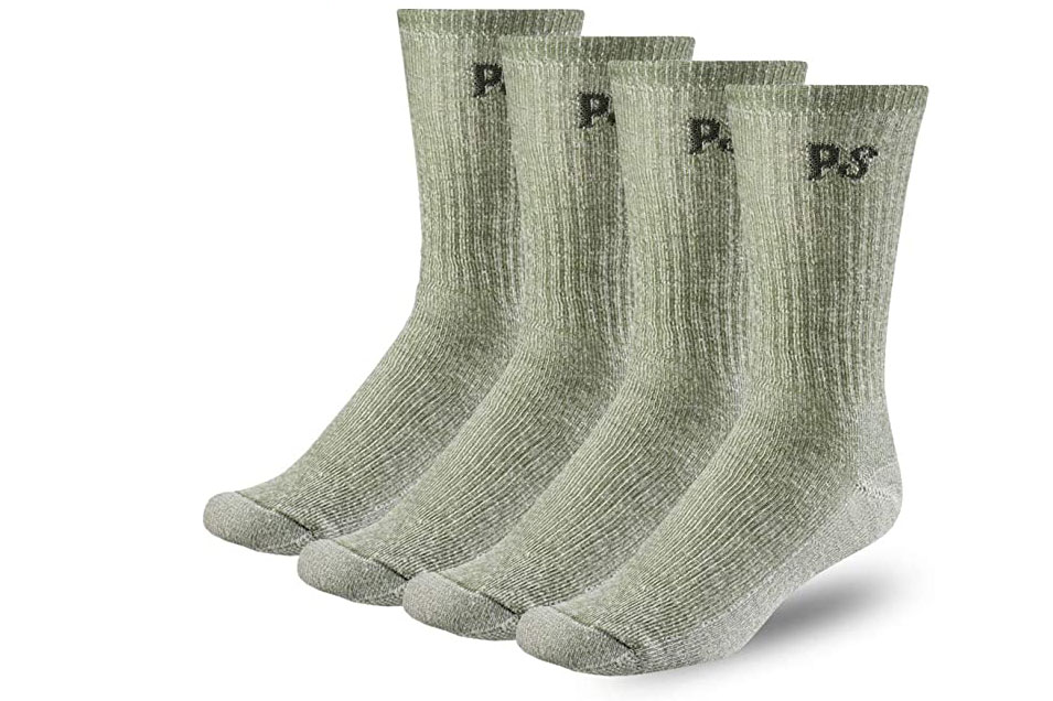 People socks in green.