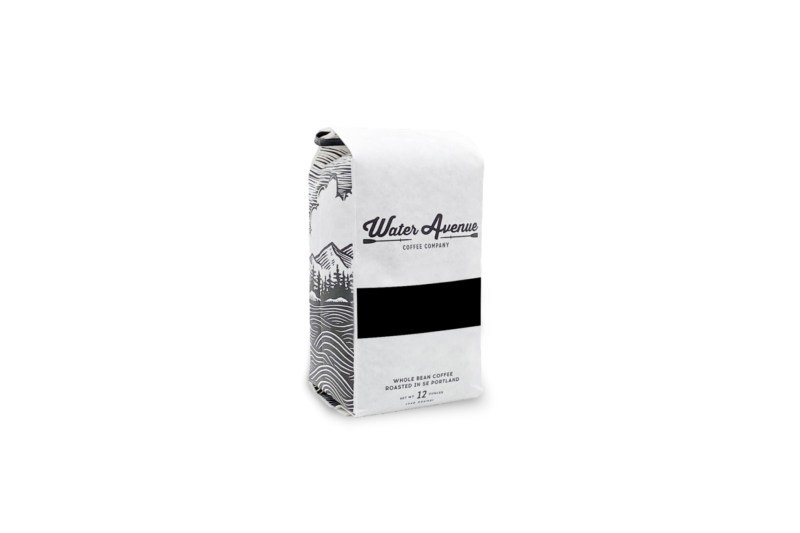 A bag of Water Avenue coffee beans.